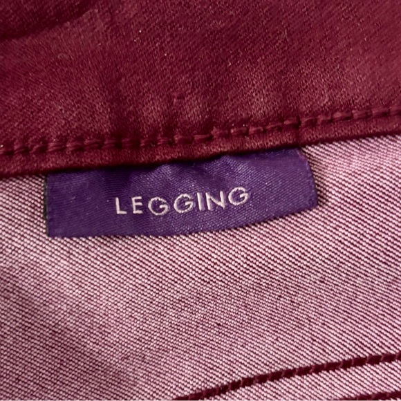 NYDJ Not Your Daughter's  Legging Jeans  Pants-Maroon- Sz 24W-Lift Tuck USA - Picture 10 of 12